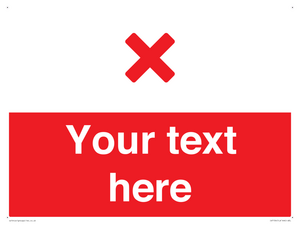 Custom red background, red cross sign